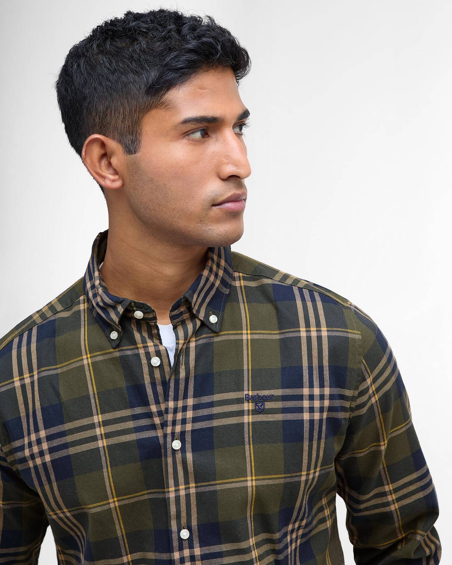 Barbour uomo camicia button down a quadri verde EDGAR - immagine 2
