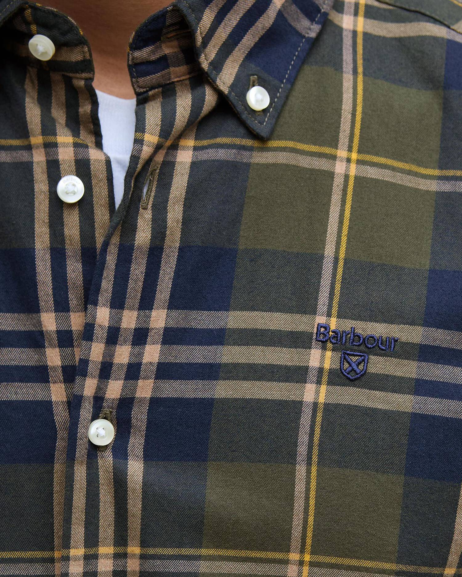 Barbour uomo camicia button down a quadri verde EDGAR - immagine 3