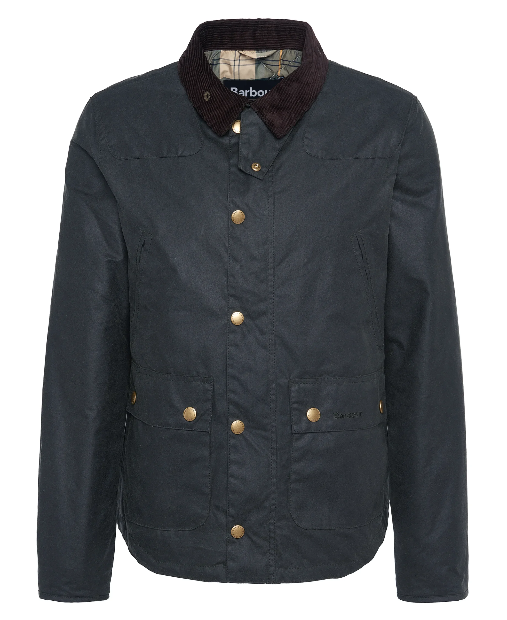 Barbour uomo giacca cotone cerato verde REELIN - immagine 7