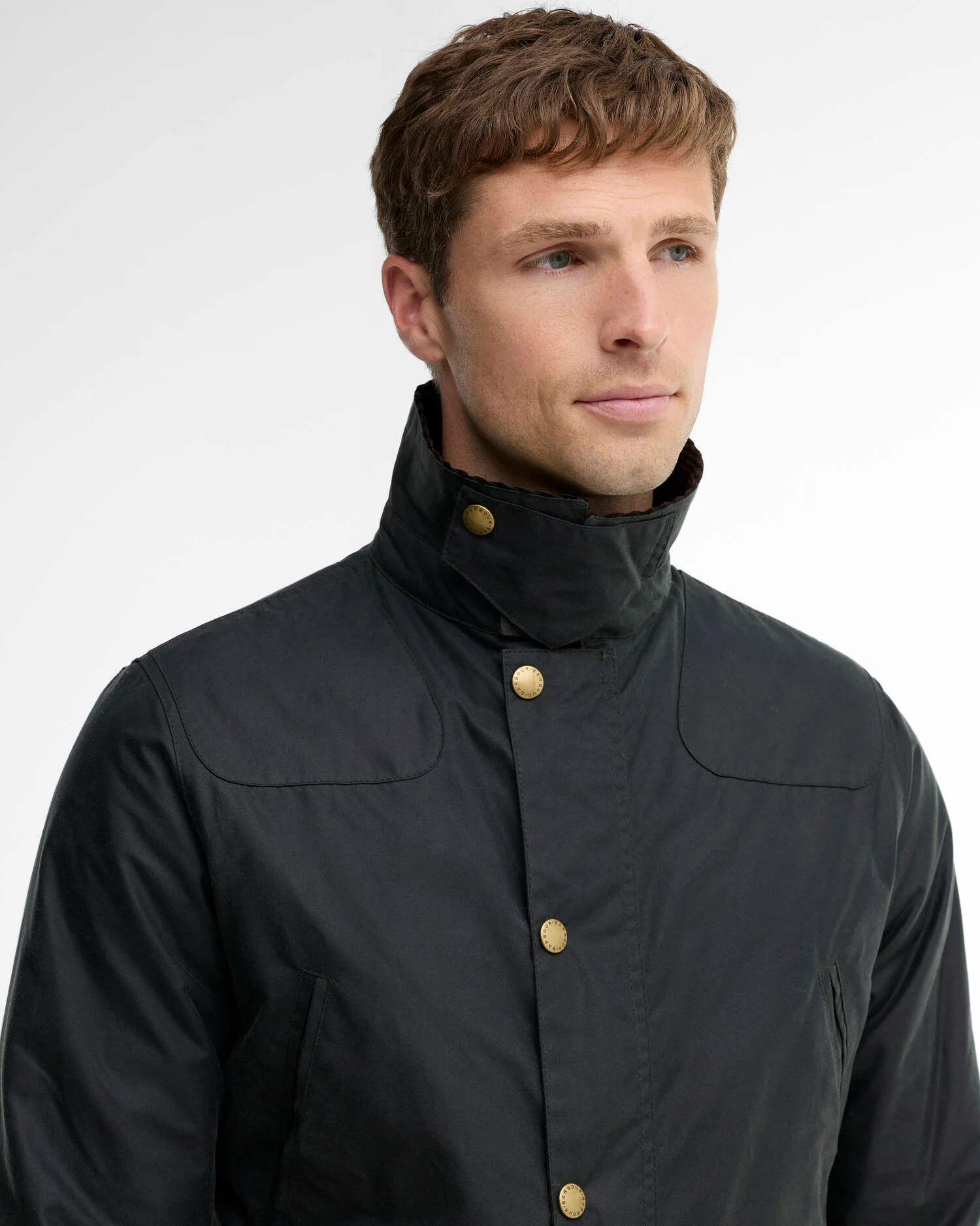 Barbour uomo giacca cotone cerato verde REELIN - immagine 2