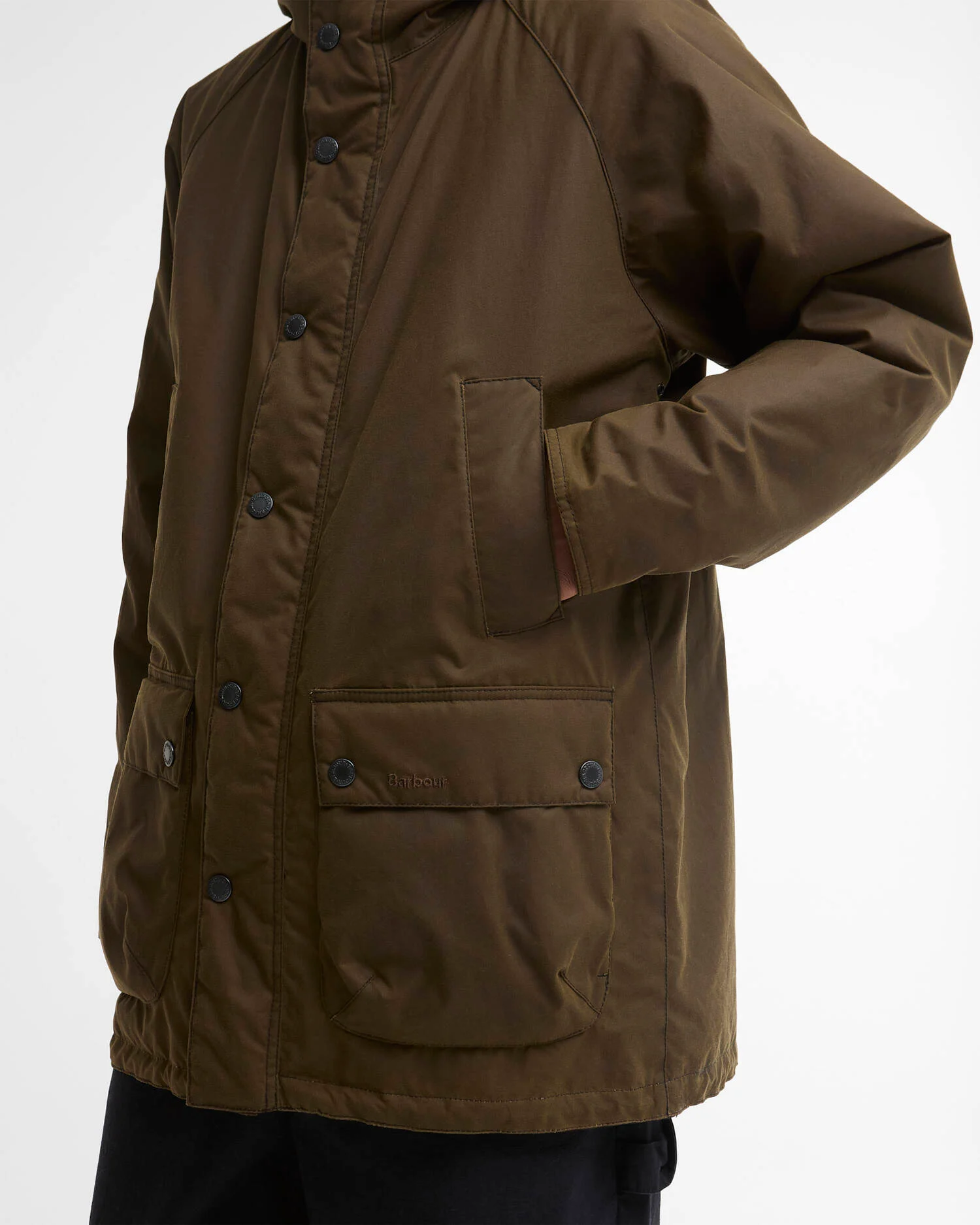 Barbour uomo parka cotone cerato beige BEDALE - immagine 4