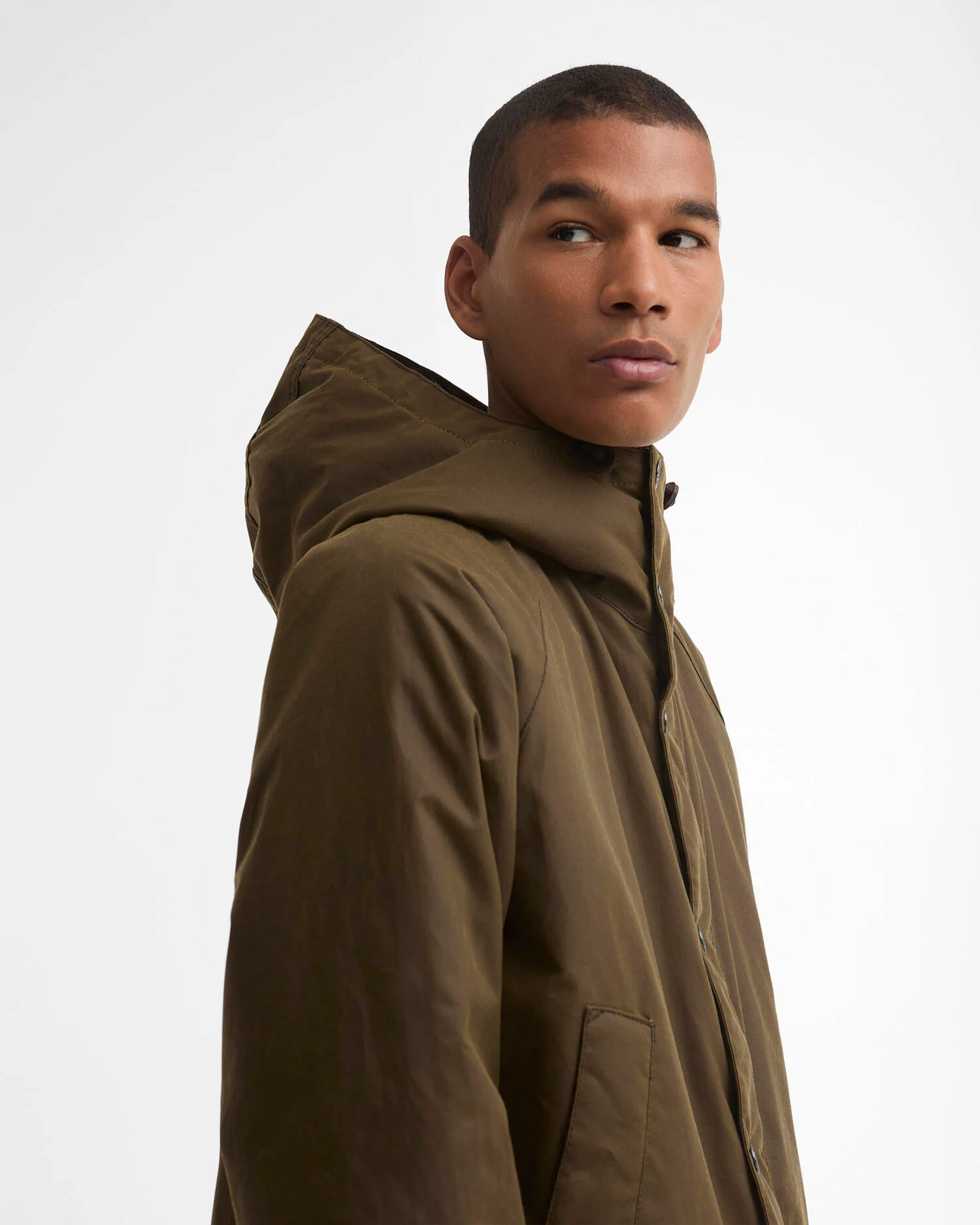 Barbour uomo parka cotone cerato beige BEDALE - immagine 2