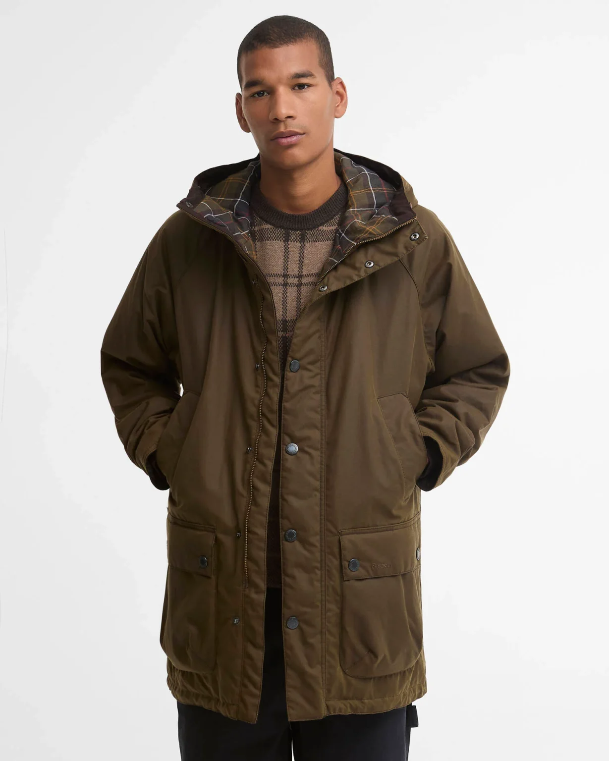 Barbour uomo parka cotone cerato beige BEDALE