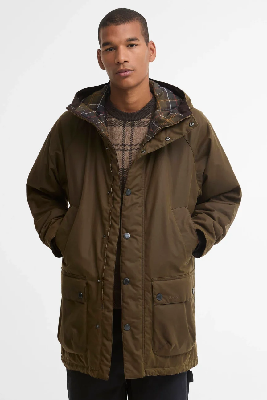Barbour uomo parka cotone cerato beige BEDALE