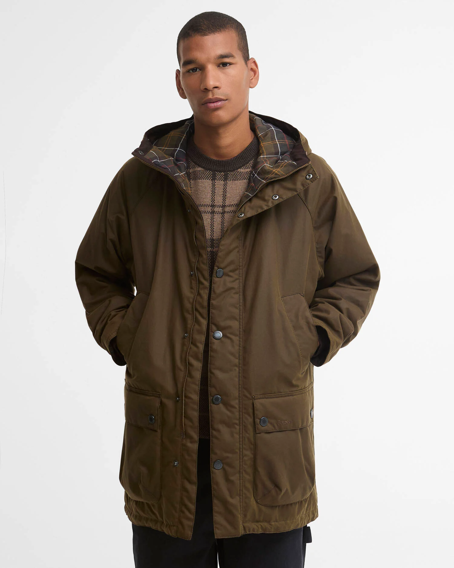 Barbour uomo parka cotone cerato beige BEDALE