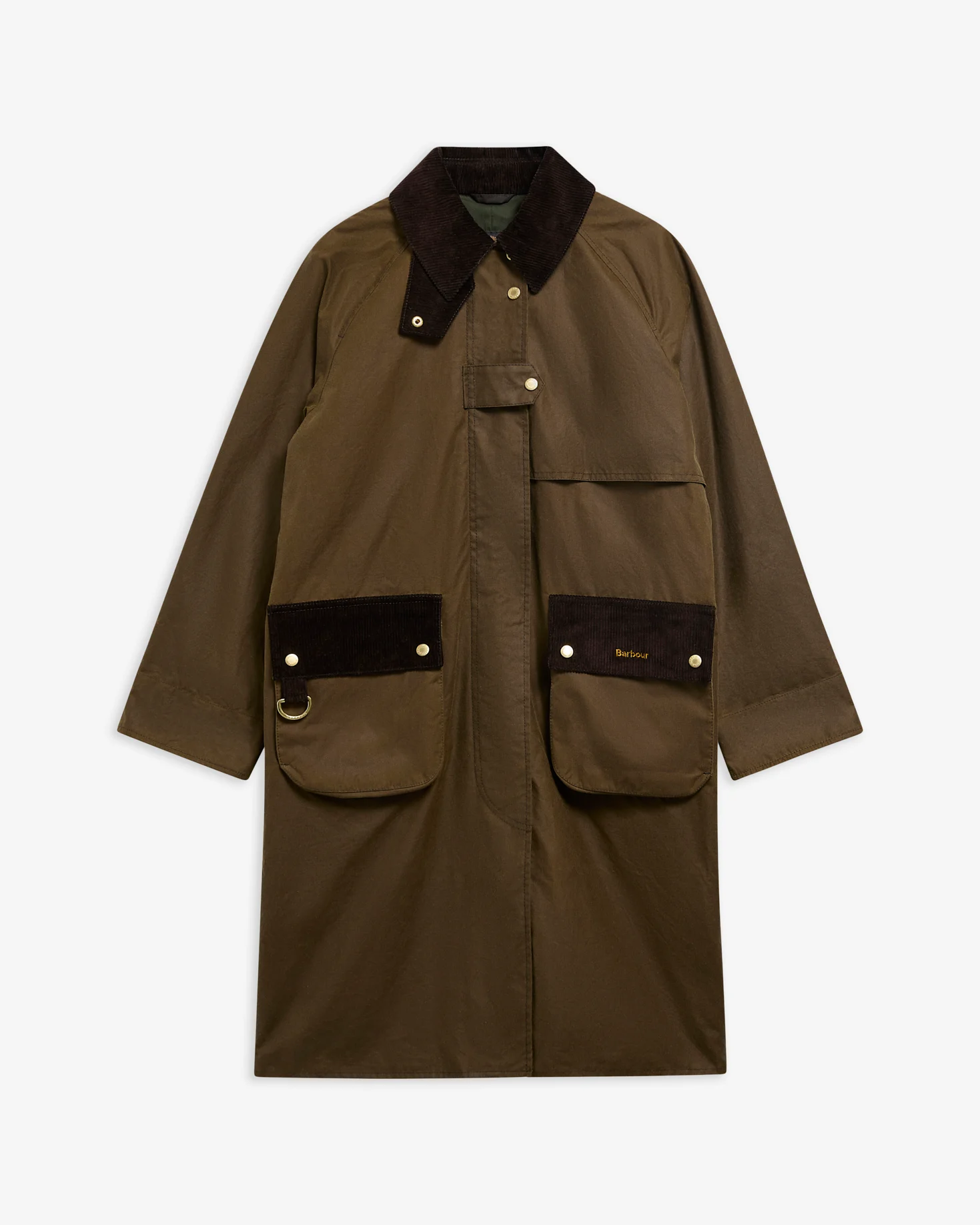 Barbour donna giacca cerata lunga nocciola KIRKLESS - immagine 5