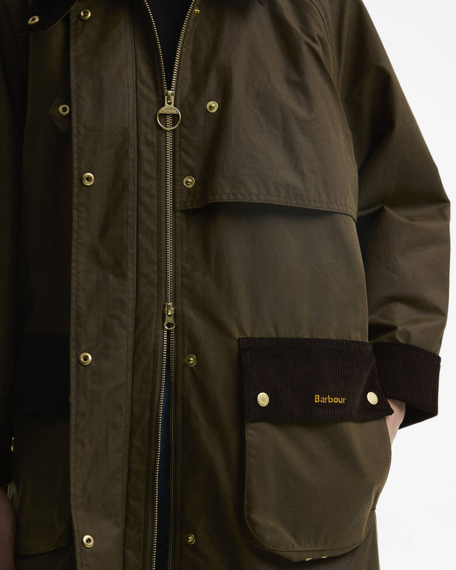 Barbour donna giacca cerata lunga nocciola KIRKLESS - immagine 3