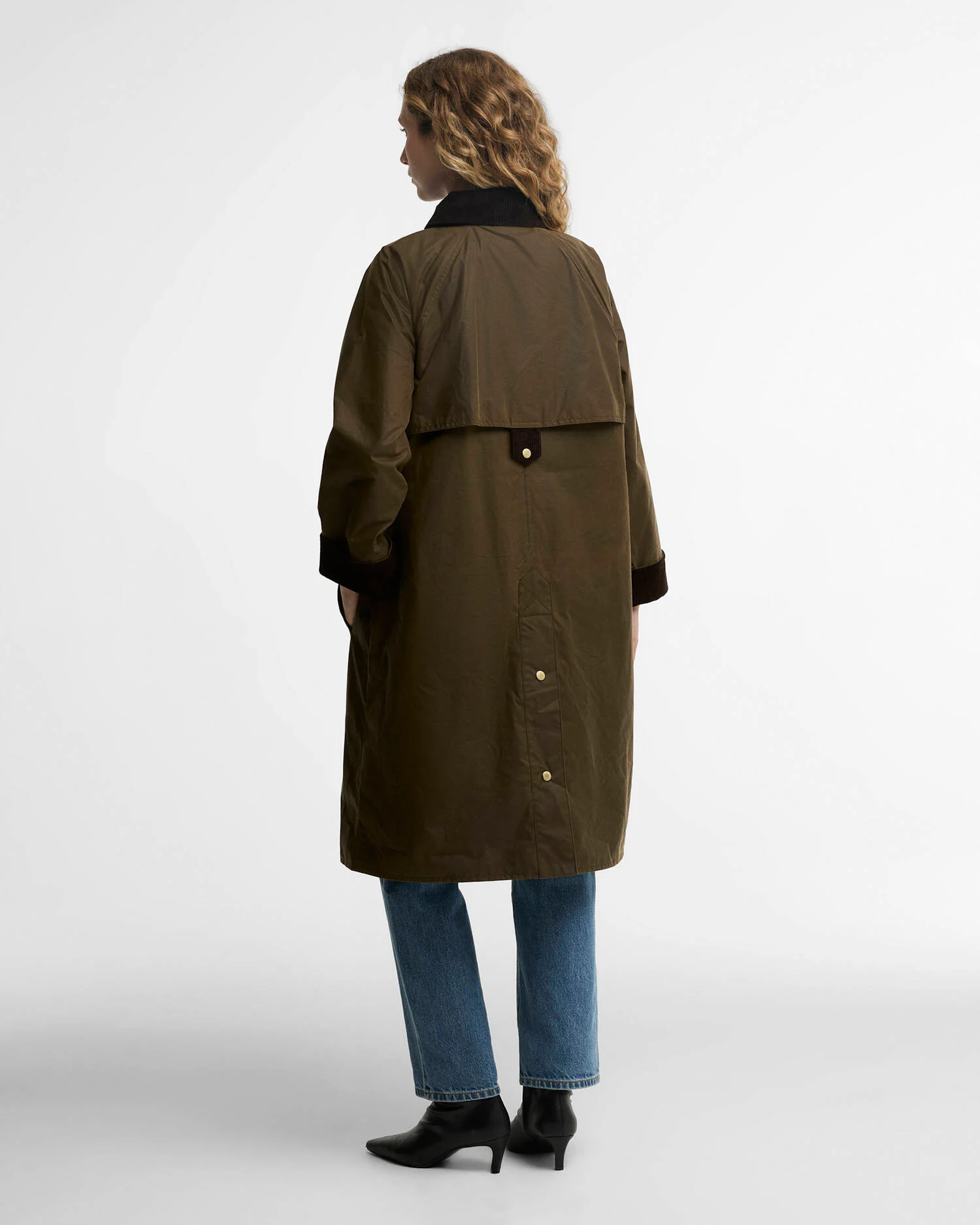 Barbour donna giacca cerata lunga nocciola KIRKLESS - immagine 4