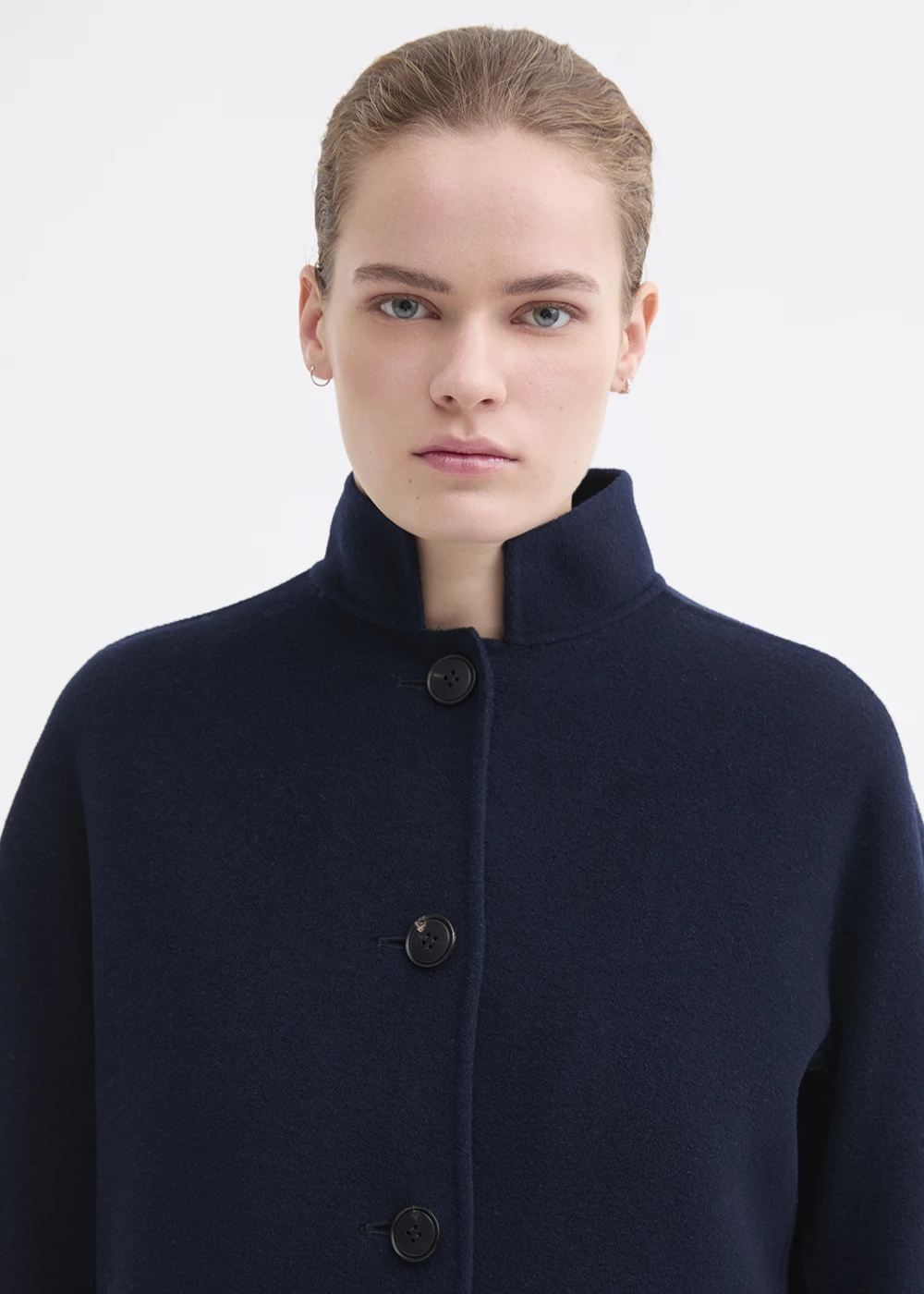 Rosso 35 cappotto double in lana e cashmere blu - immagine 2