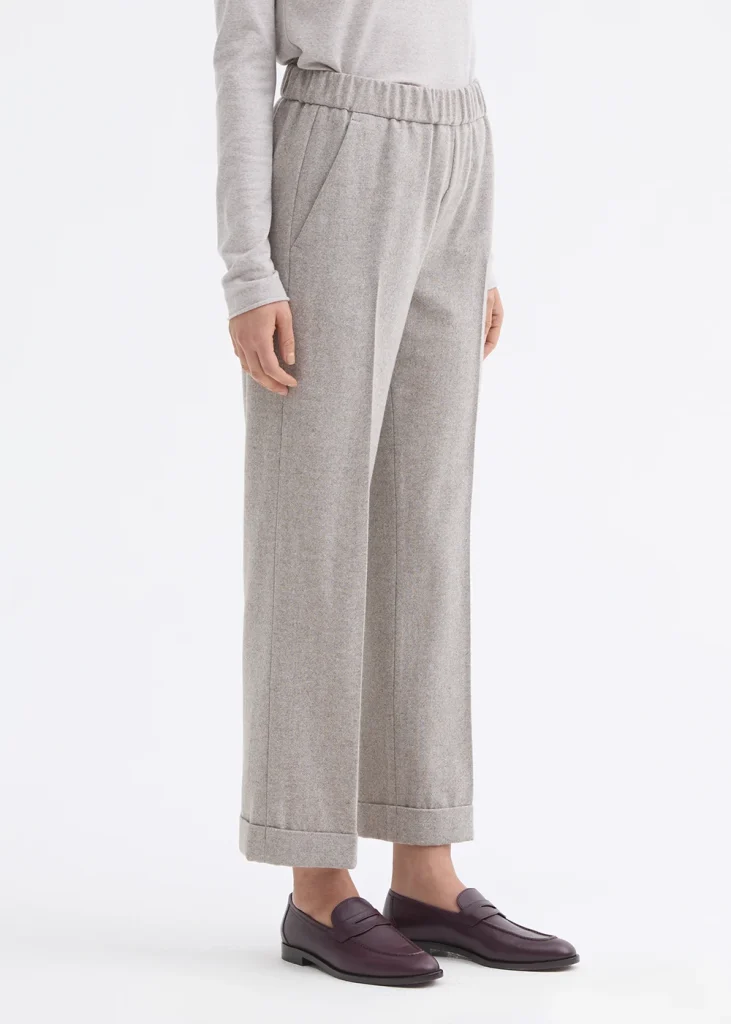 Rosso 35 pantalone in lana e cashmere beige