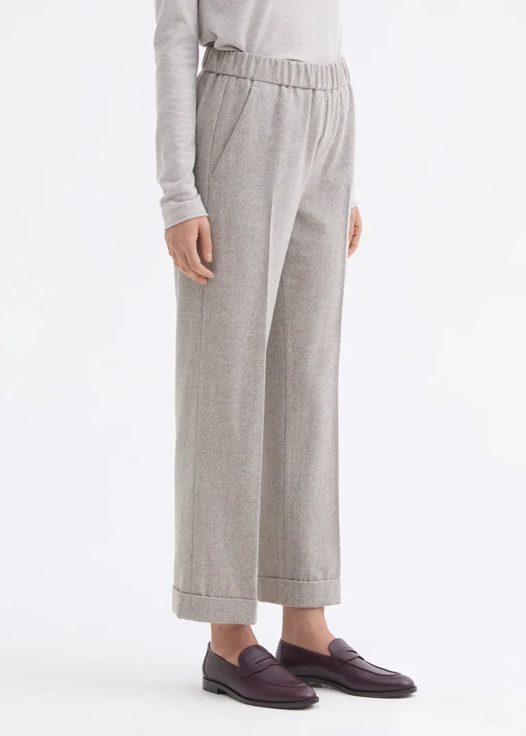 Rosso 35 pantalone in lana e cashmere beige