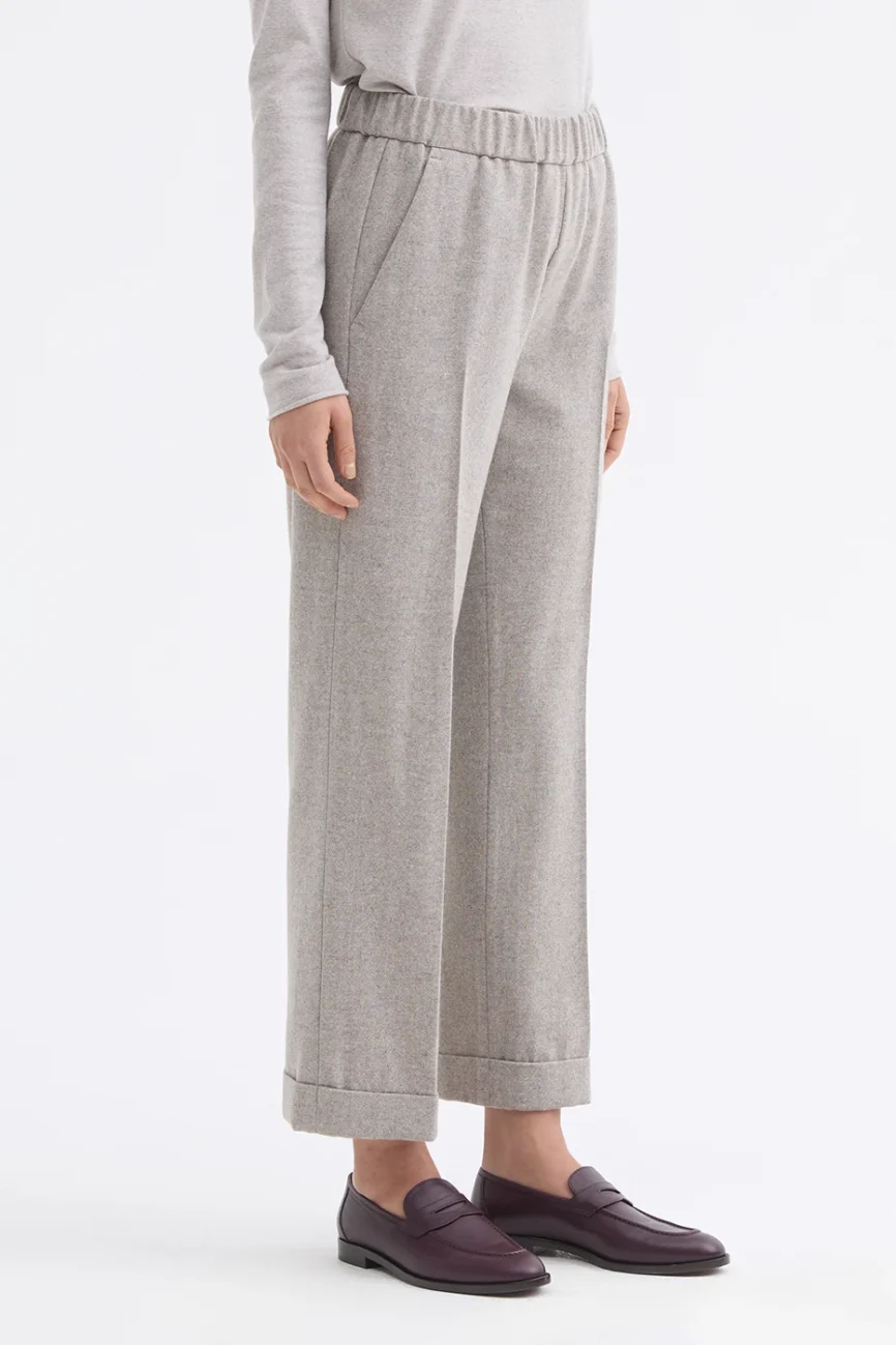 Rosso 35 pantalone in lana e cashmere beige