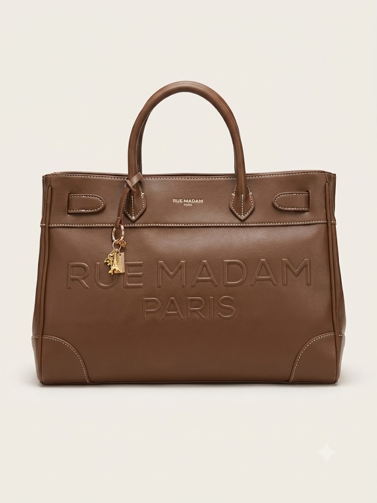 Rue Madam Paris borsa tote marrone cognac LA MAISON