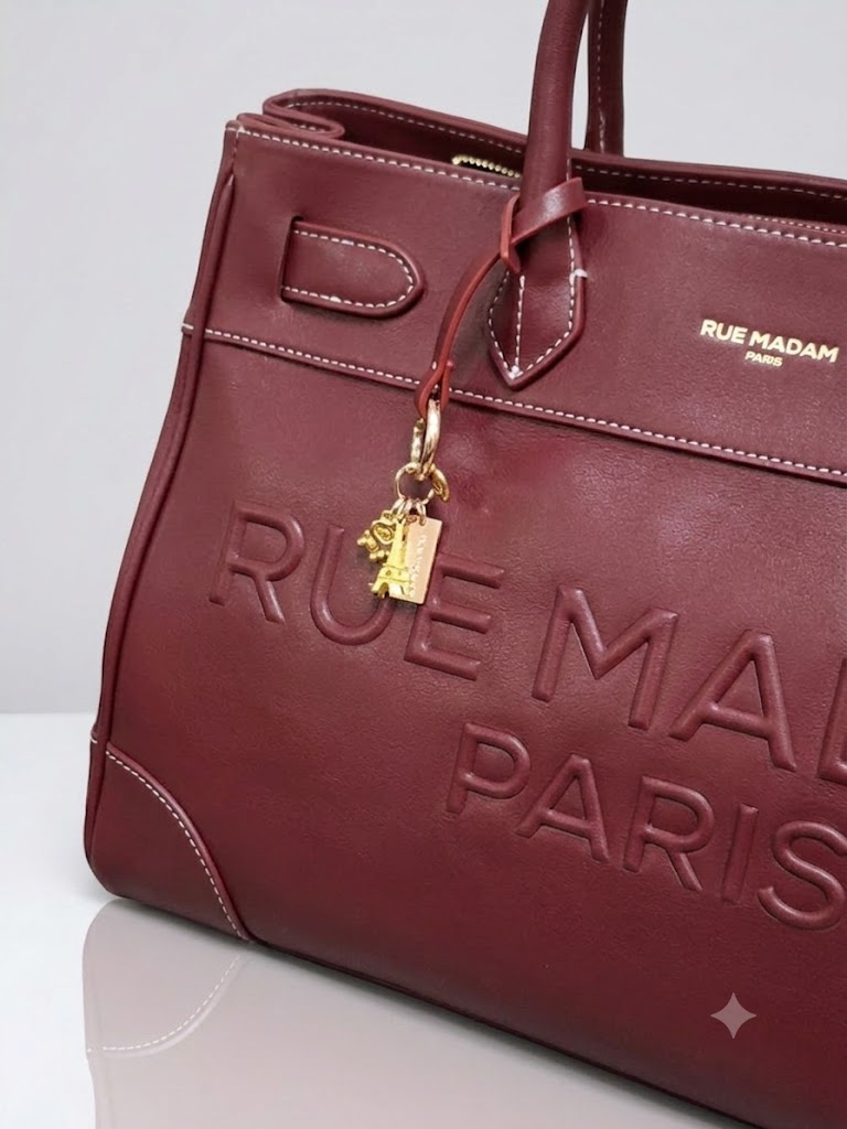 Rue Madam Paris borsa tote rosso barolo LA MAISON - immagine 3