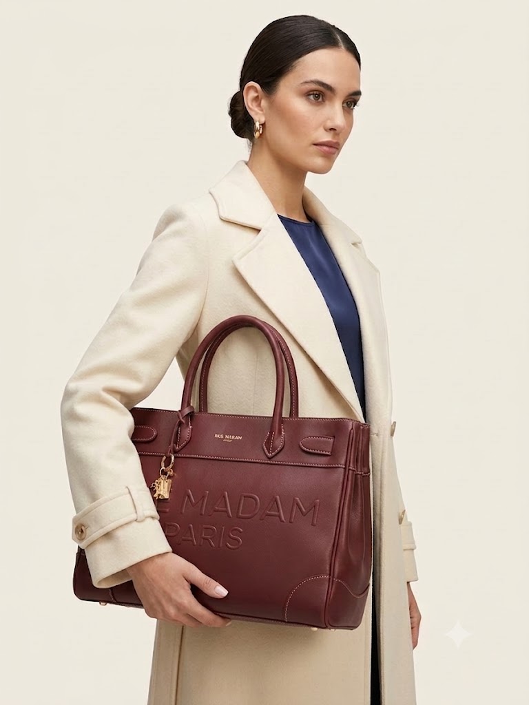 Rue Madam Paris borsa tote rosso barolo LA MAISON - immagine 2
