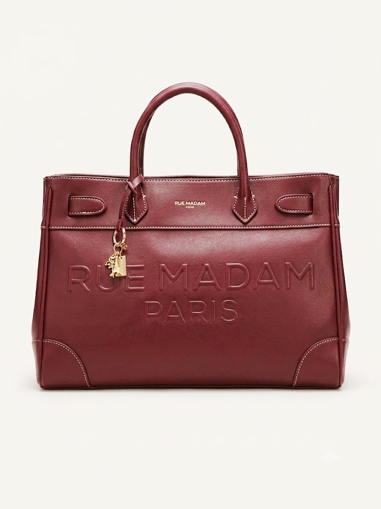 Rue Madam Paris borsa tote rosso barolo LA MAISON