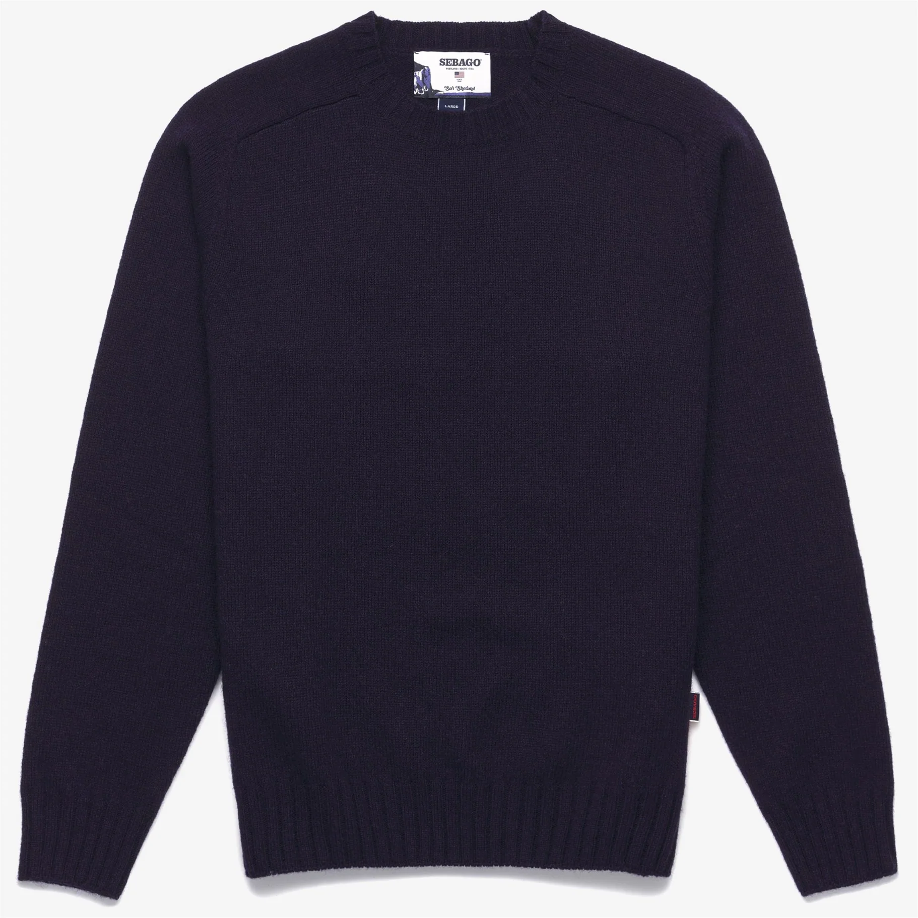 Sebago uomo maglia girocollo in shetland blu GILEAD - immagine 2