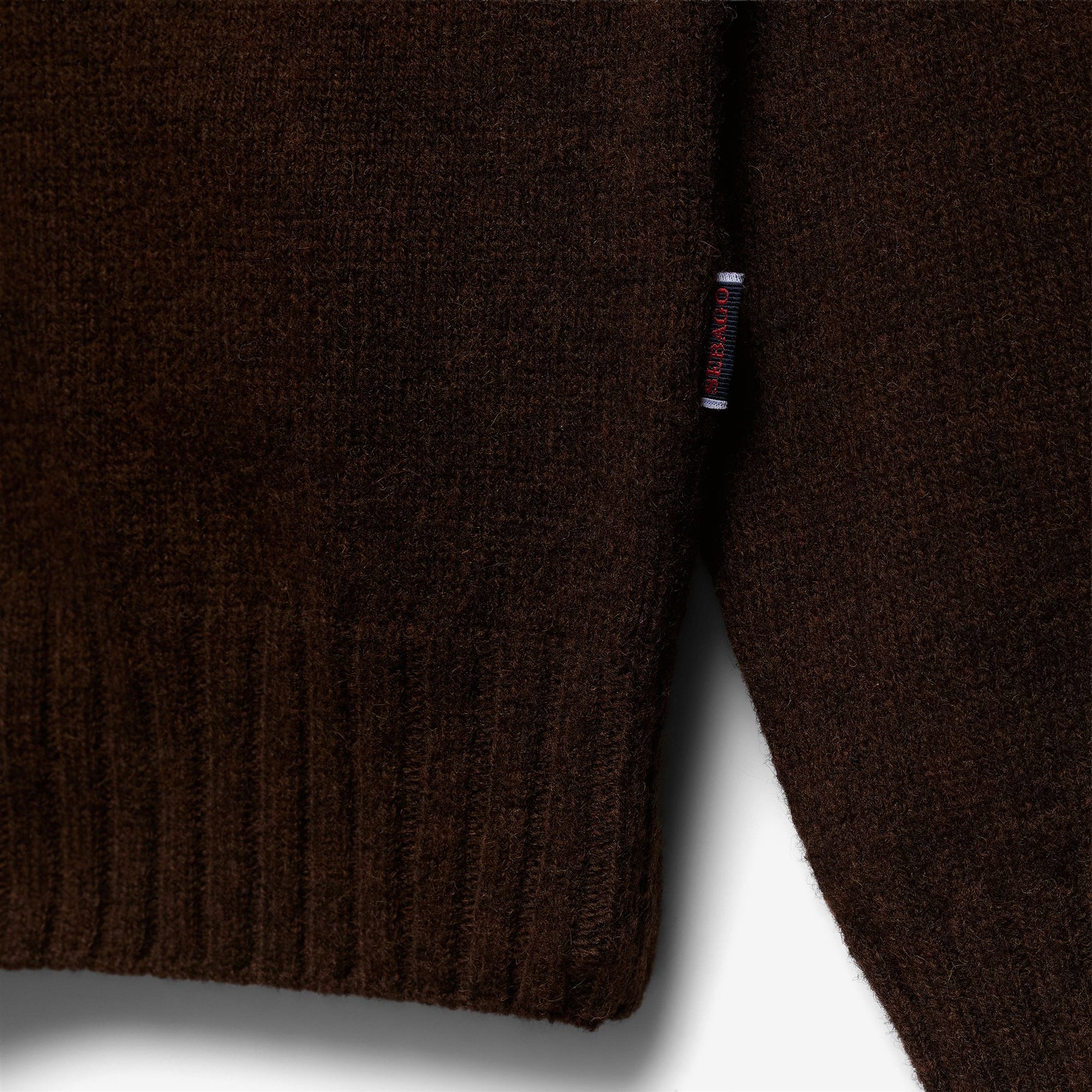 Sebago uomo maglia girocollo in shetland marrone caffè GILEAD - immagine 2