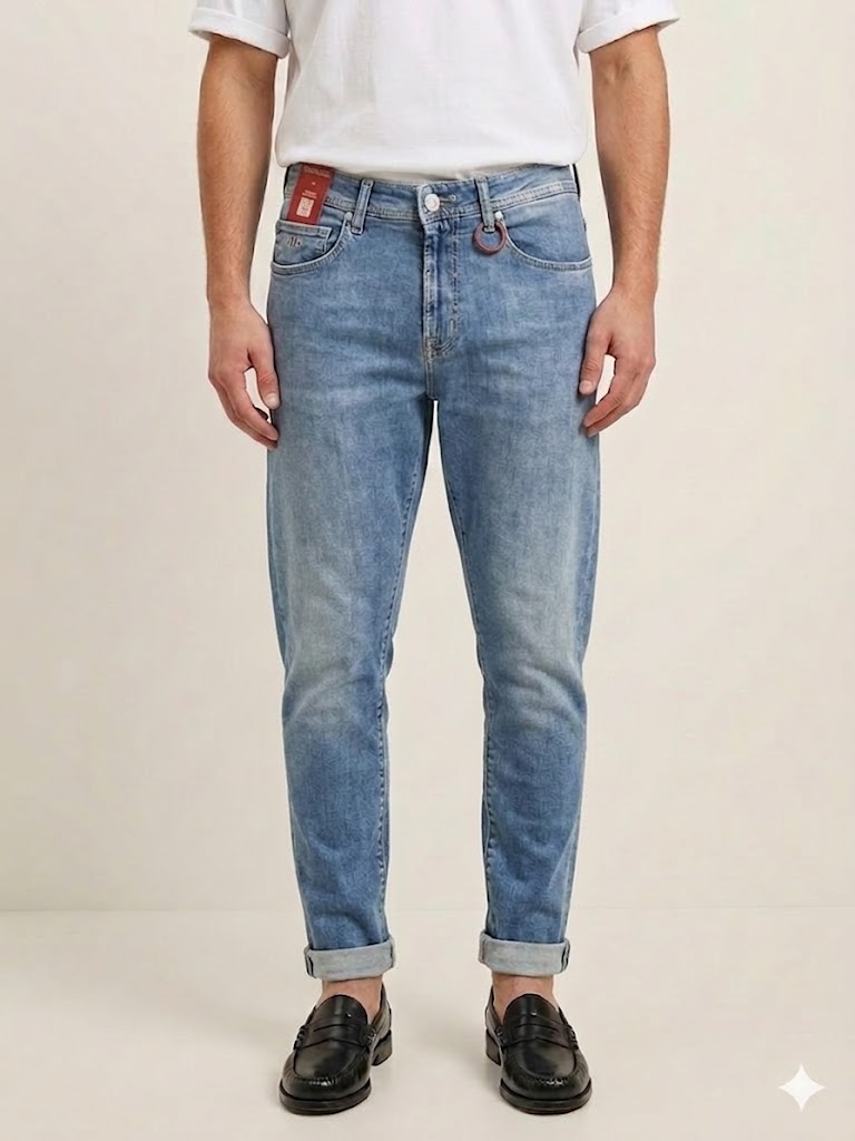 Tramarossa jeans indigo used relax lavaggio chiaro BRANDO