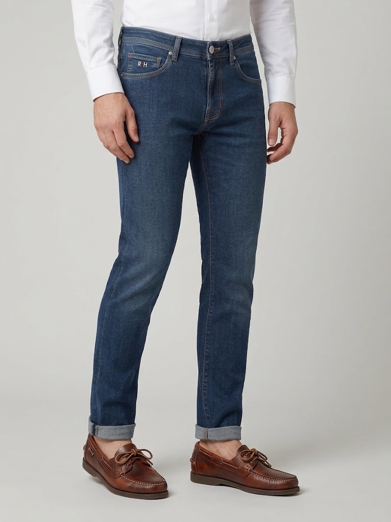 Tramarossa jeans indigo used relax lavaggio navy used LEONARDO