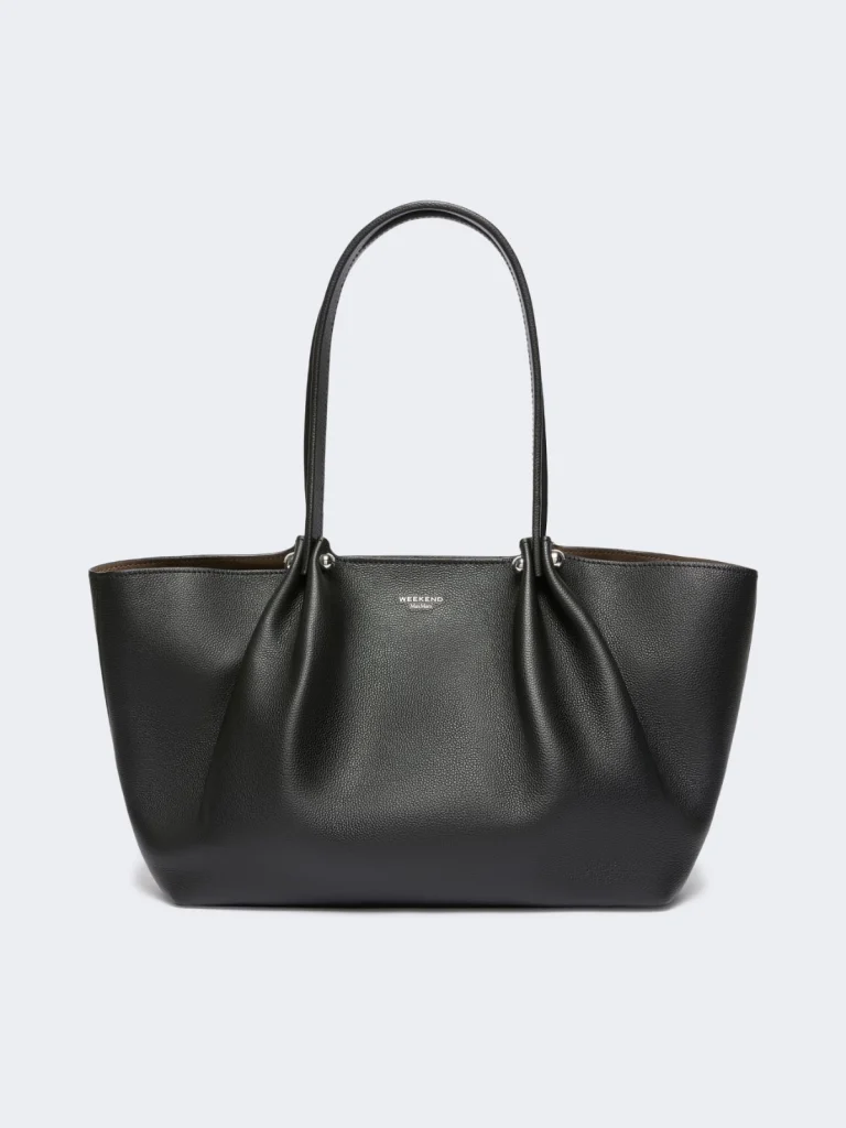 Weekend Max Mara borsa tote in pelle nera WKASATIRA