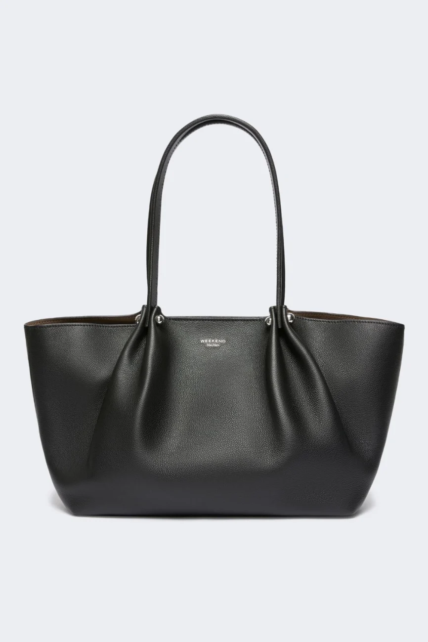 Weekend Max Mara borsa tote in pelle nera WKASATIRA