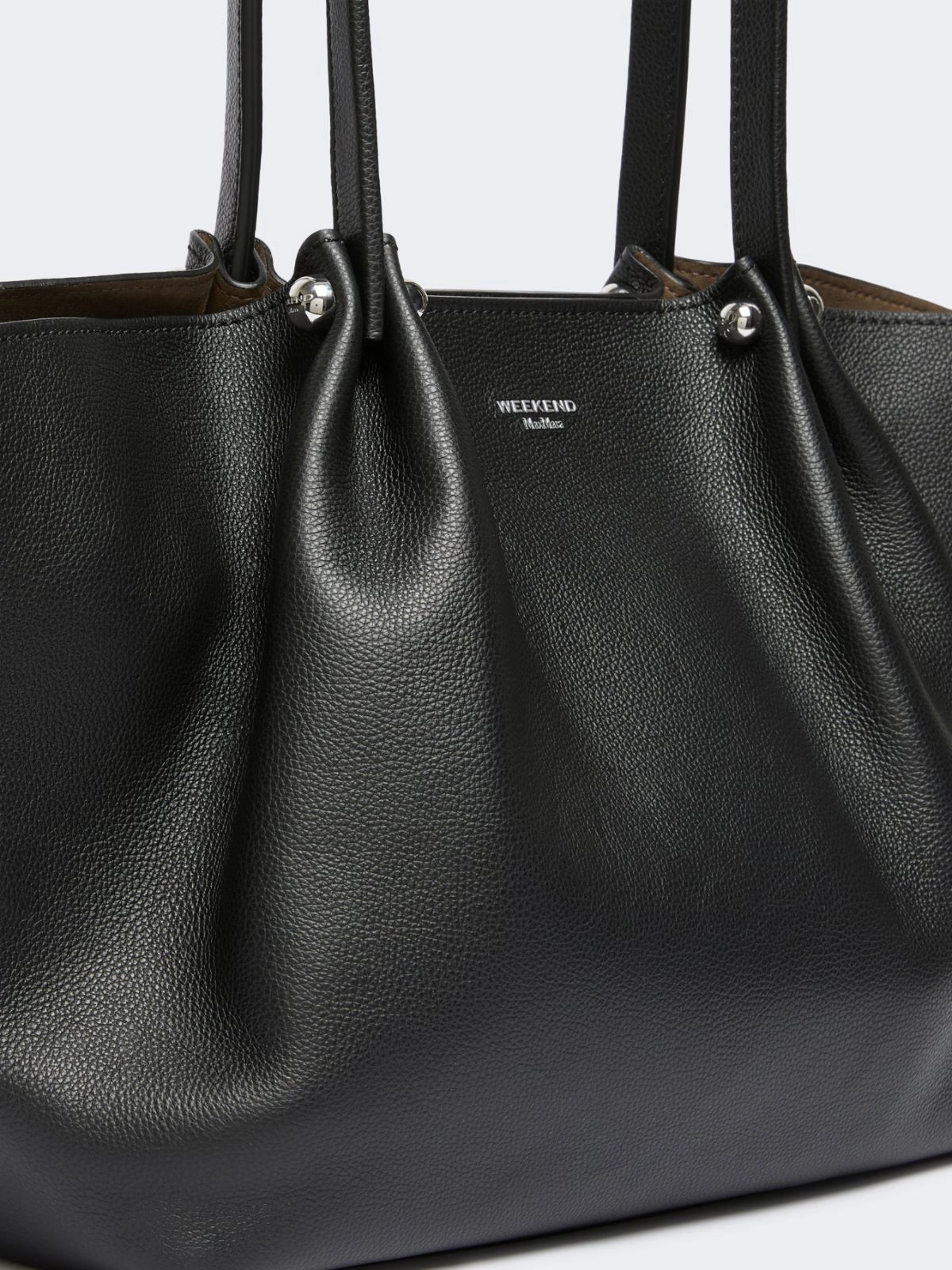 Weekend Max Mara borsa tote in pelle nera WKASATIRA - immagine 5