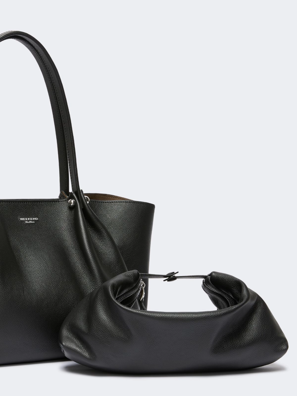 Weekend Max Mara borsa tote in pelle nera WKASATIRA - immagine 6