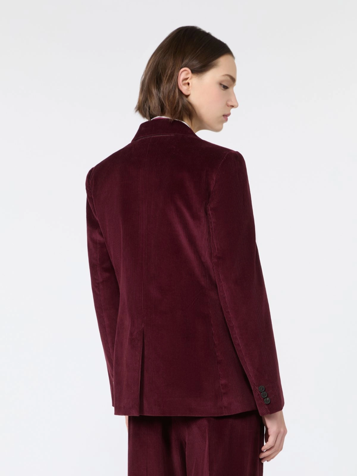 Weekend Max Mara giacca doppio petto in velluto a coste bordeaux WKDKATANGA - immagine 4