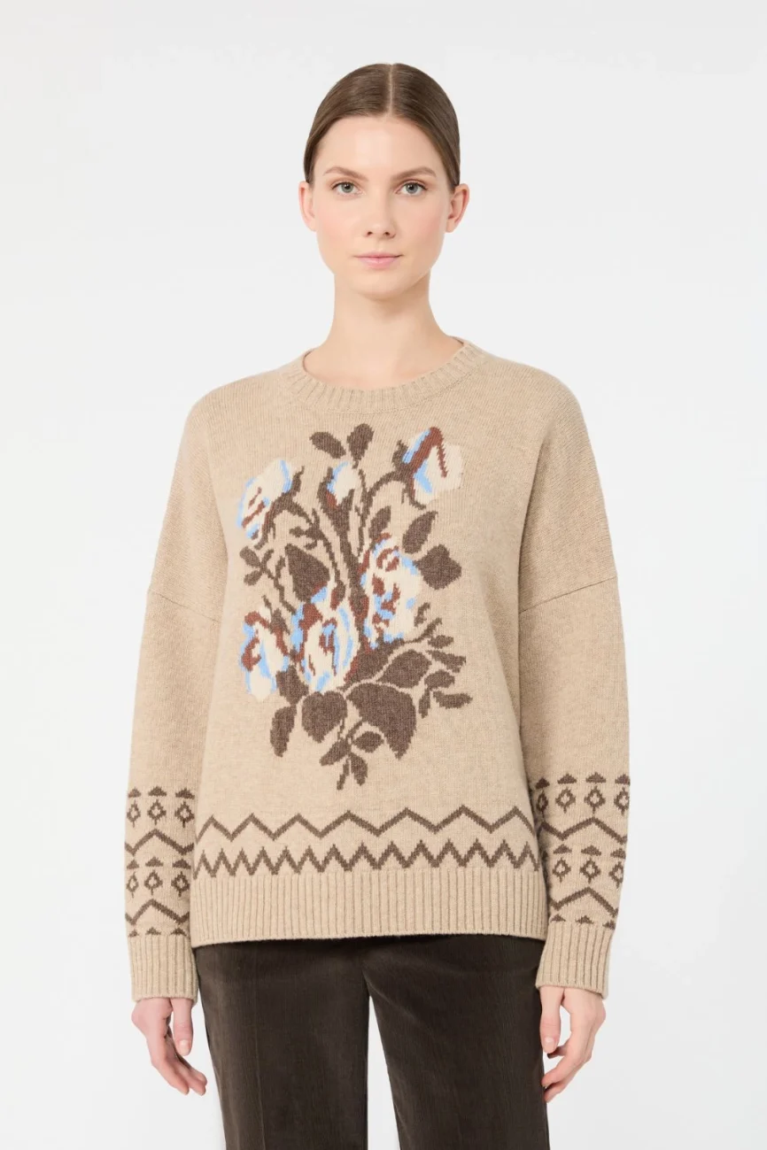 Weekend Max Mara maglia ampia disegno fiore WKDPAVIDI