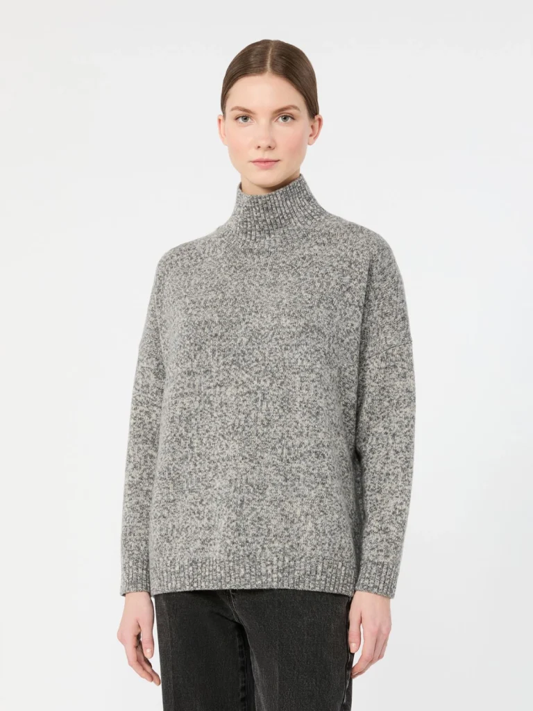 Weekend Max Mara maglia collo alto in lana grigio melange WKDBORGIA