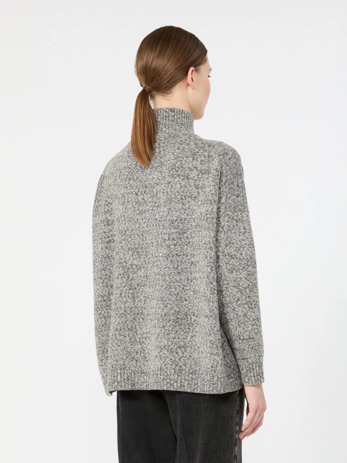 Weekend Max Mara maglia collo alto in lana grigio melange WKDBORGIA - immagine 3