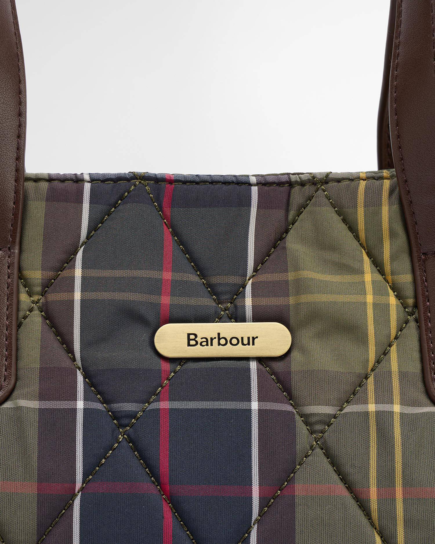 Barbour donna borsa mini tote trapuntata tartan - immagine 3