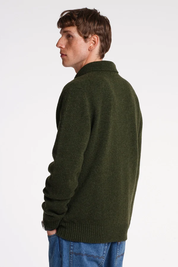 Baracuta polo manica lunga in shetland verde beech - immagine 3