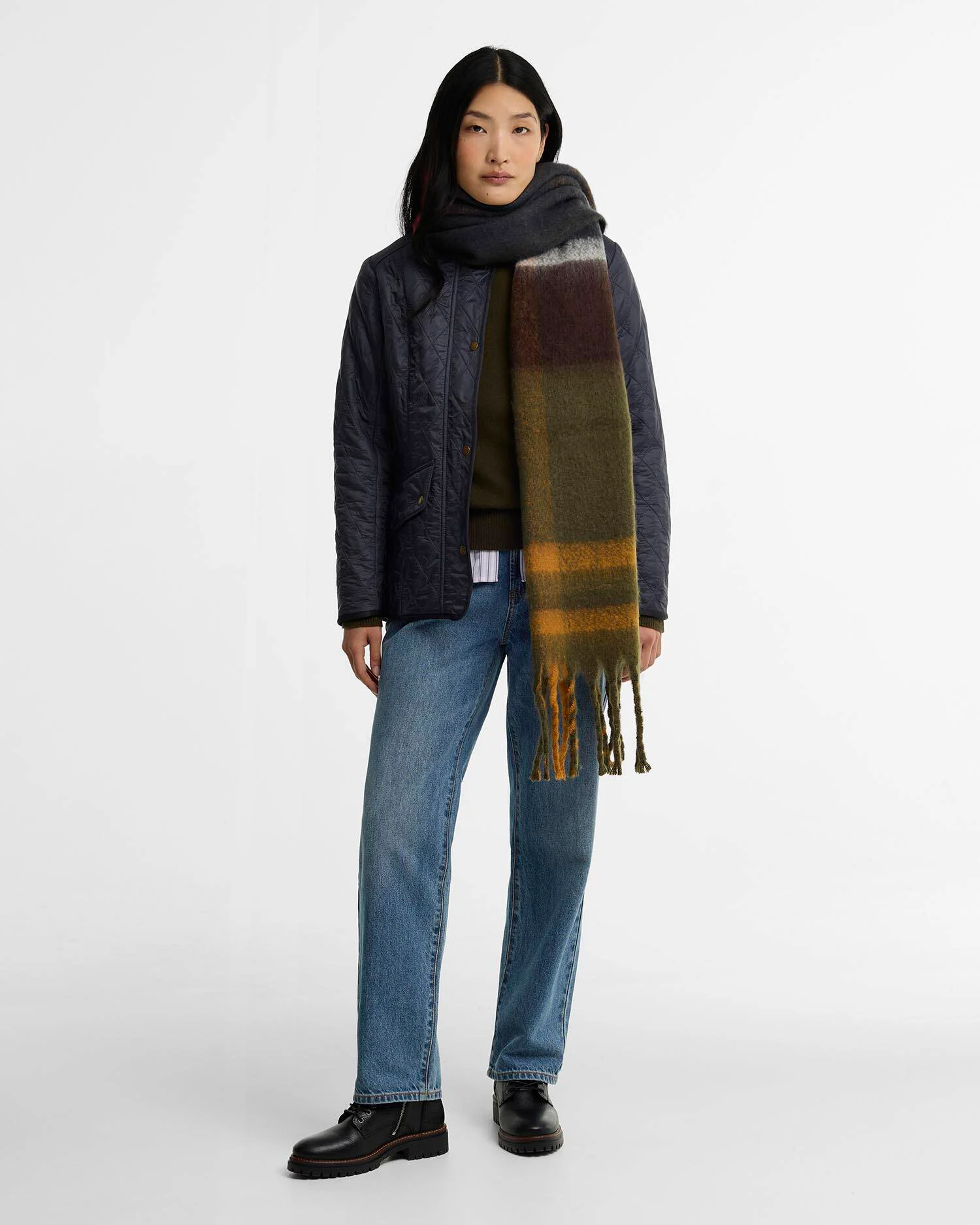 Barbour sciarpa bouclè tartan ISLA - immagine 2