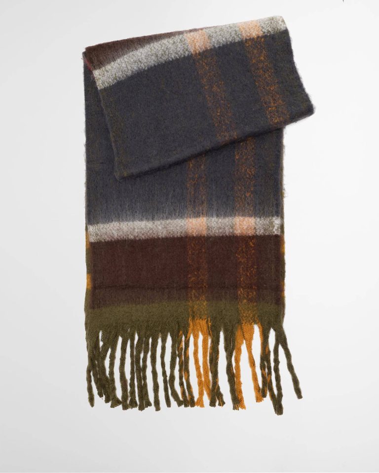 Barbour sciarpa bouclè tartan ISLA