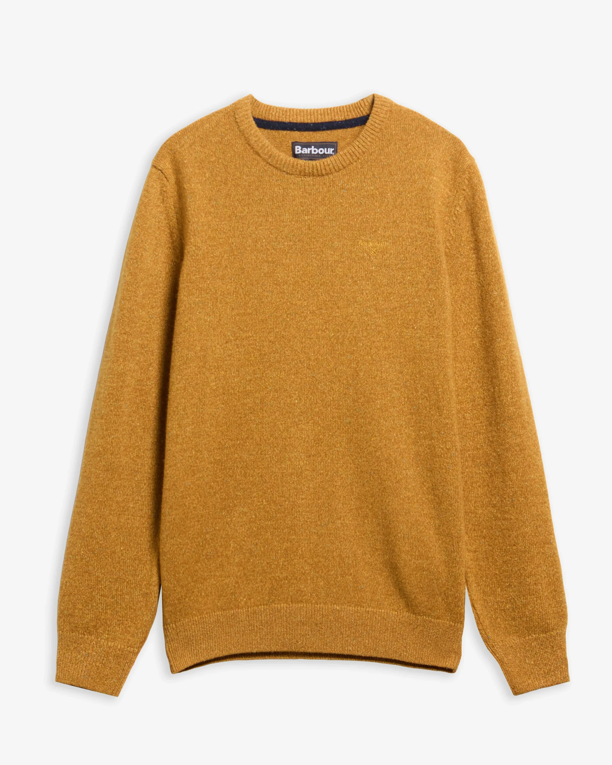 Barbour uomo maglia girocollo donegal giallo ocra TISBURY - immagine 4