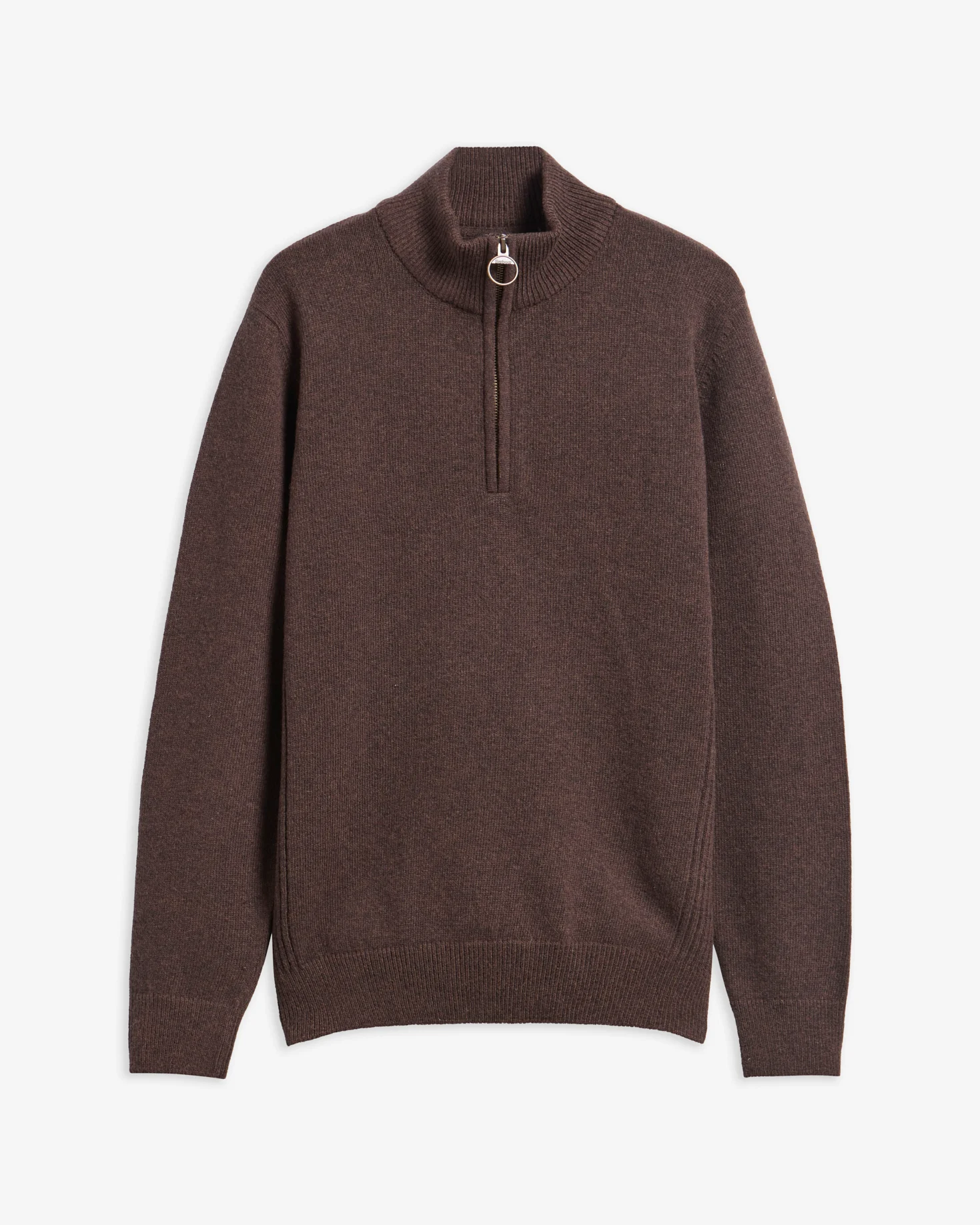 Barbour uomo maglia mezza zip con toppa marrone HOLDEN - immagine 5