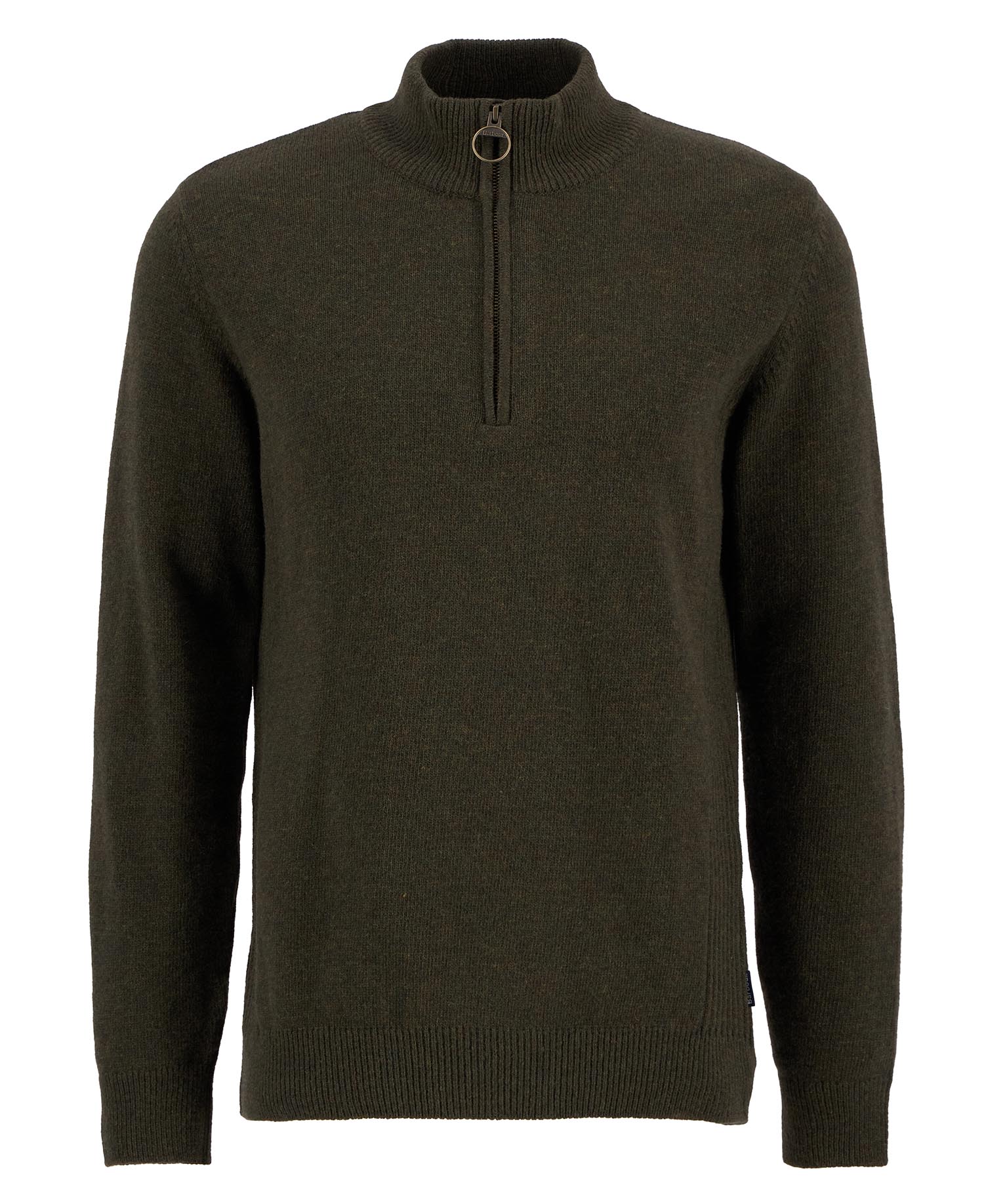 Barbour uomo maglia mezza zip con toppa verde HOLDEN - immagine 7