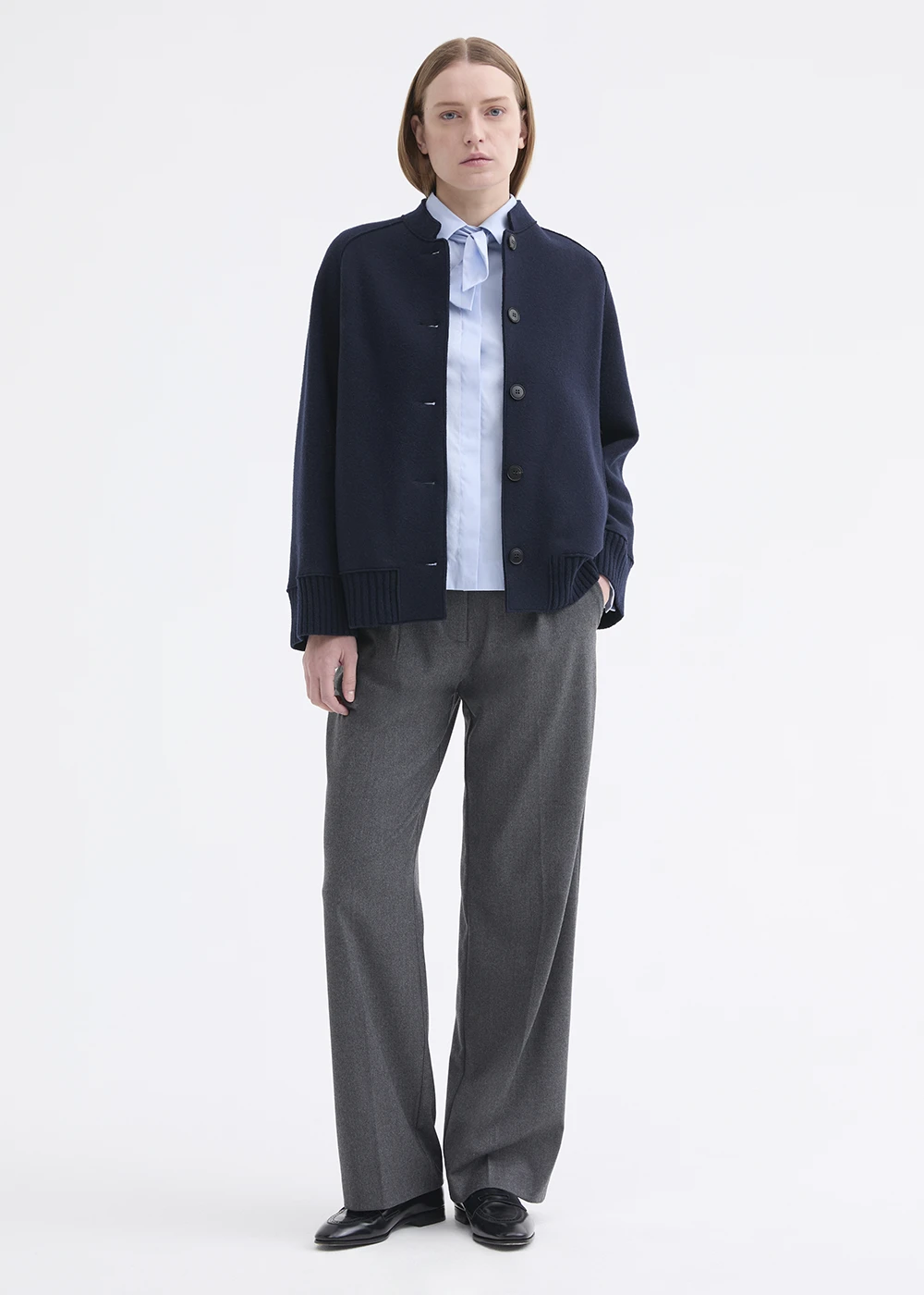 Rosso 35 giacca bomber in lana blu - immagine 3
