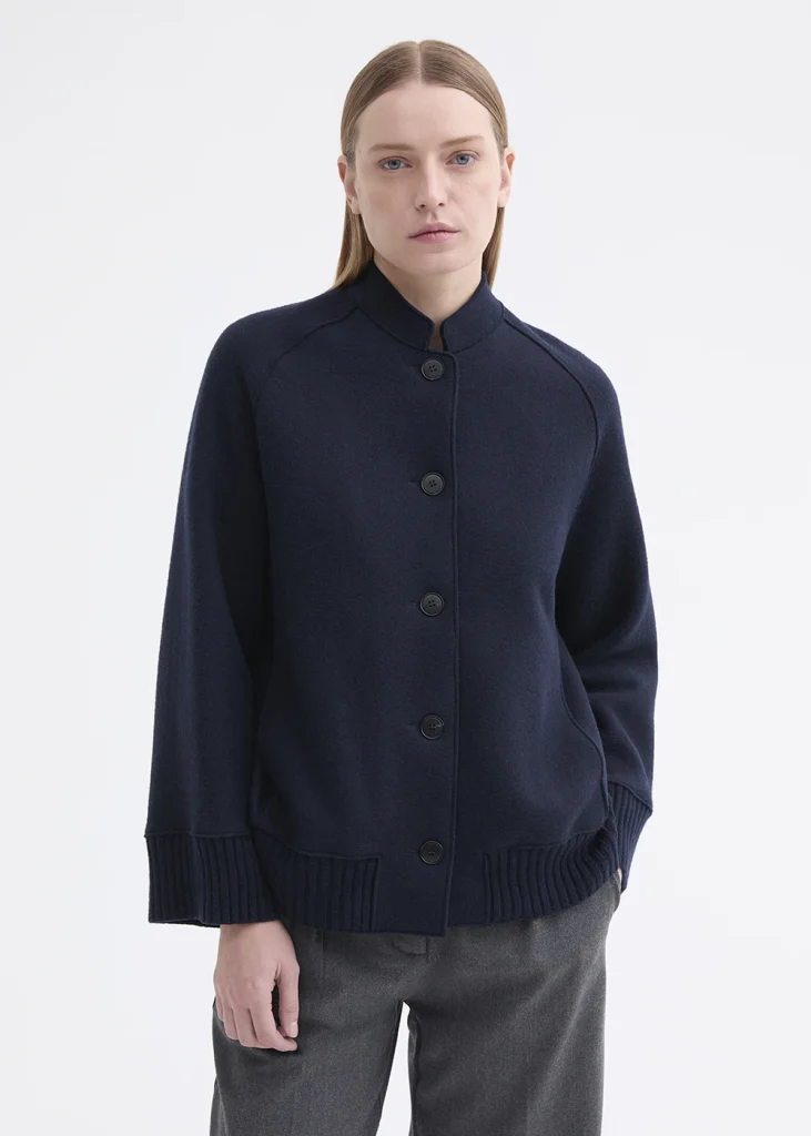 Rosso 35 giacca bomber in lana blu