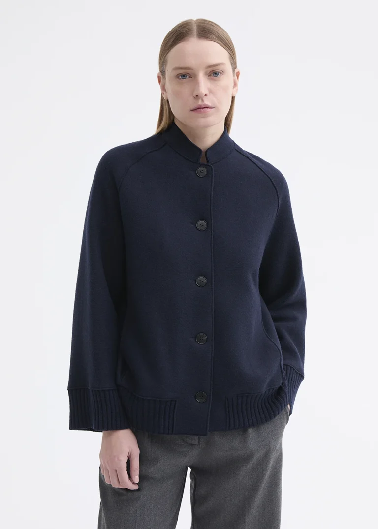 Rosso 35 giacca bomber in lana blu
