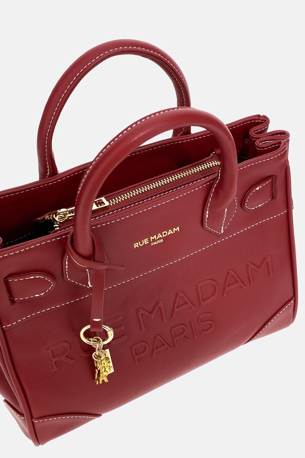 Rue Madam Paris borsa mini tote rosso barolo LA MAISON - immagine 4