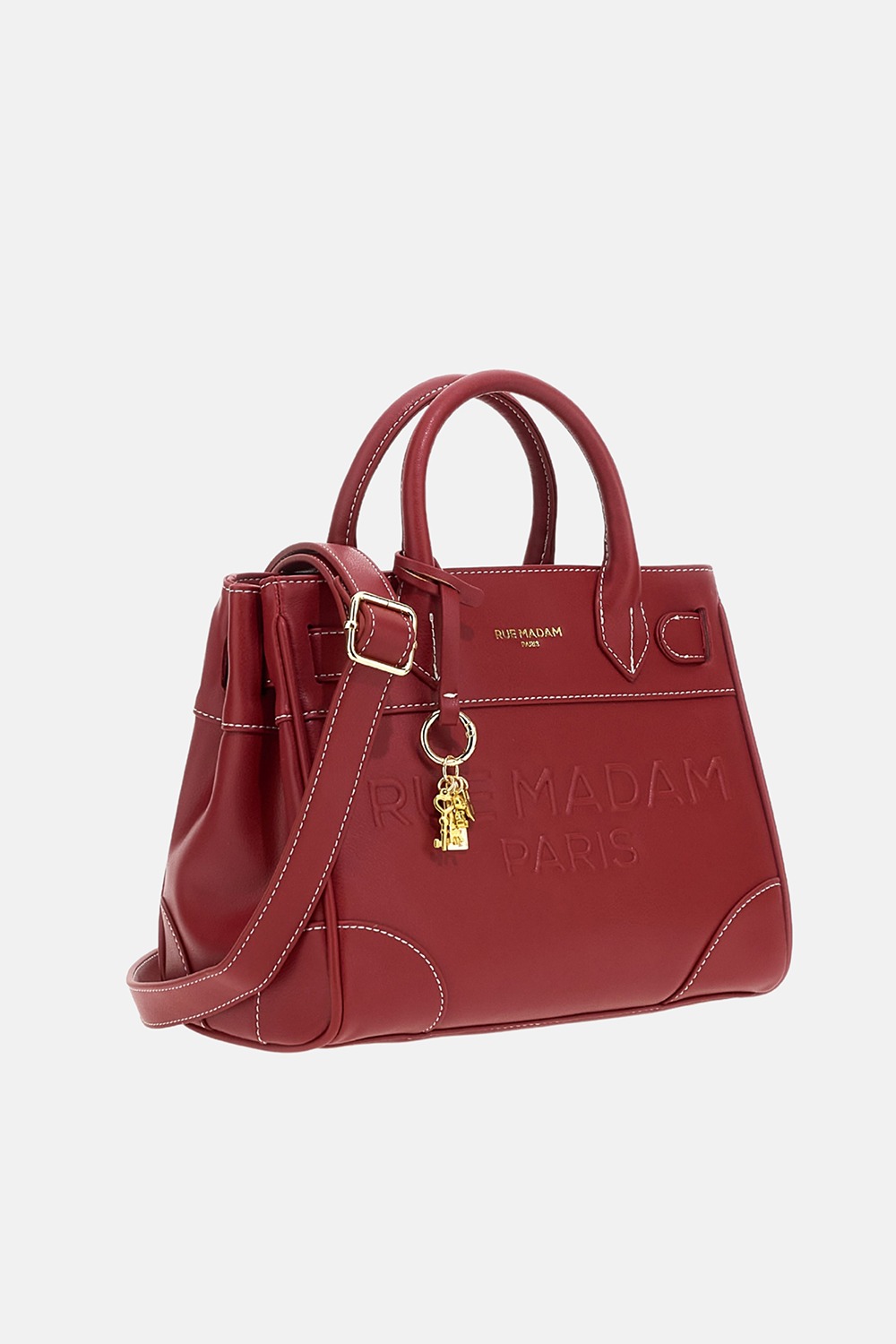 Rue Madam Paris borsa mini tote rosso barolo LA MAISON - immagine 3