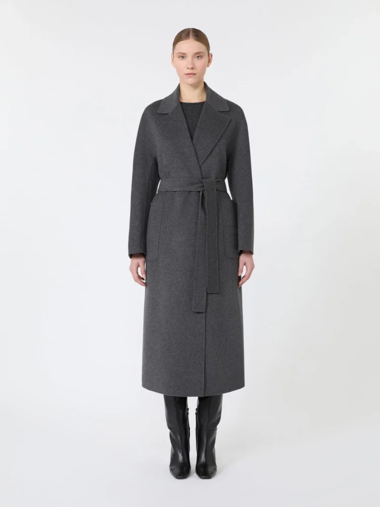 'S Max Mara cappotto lungo in lana double grigio SMMPEONIE