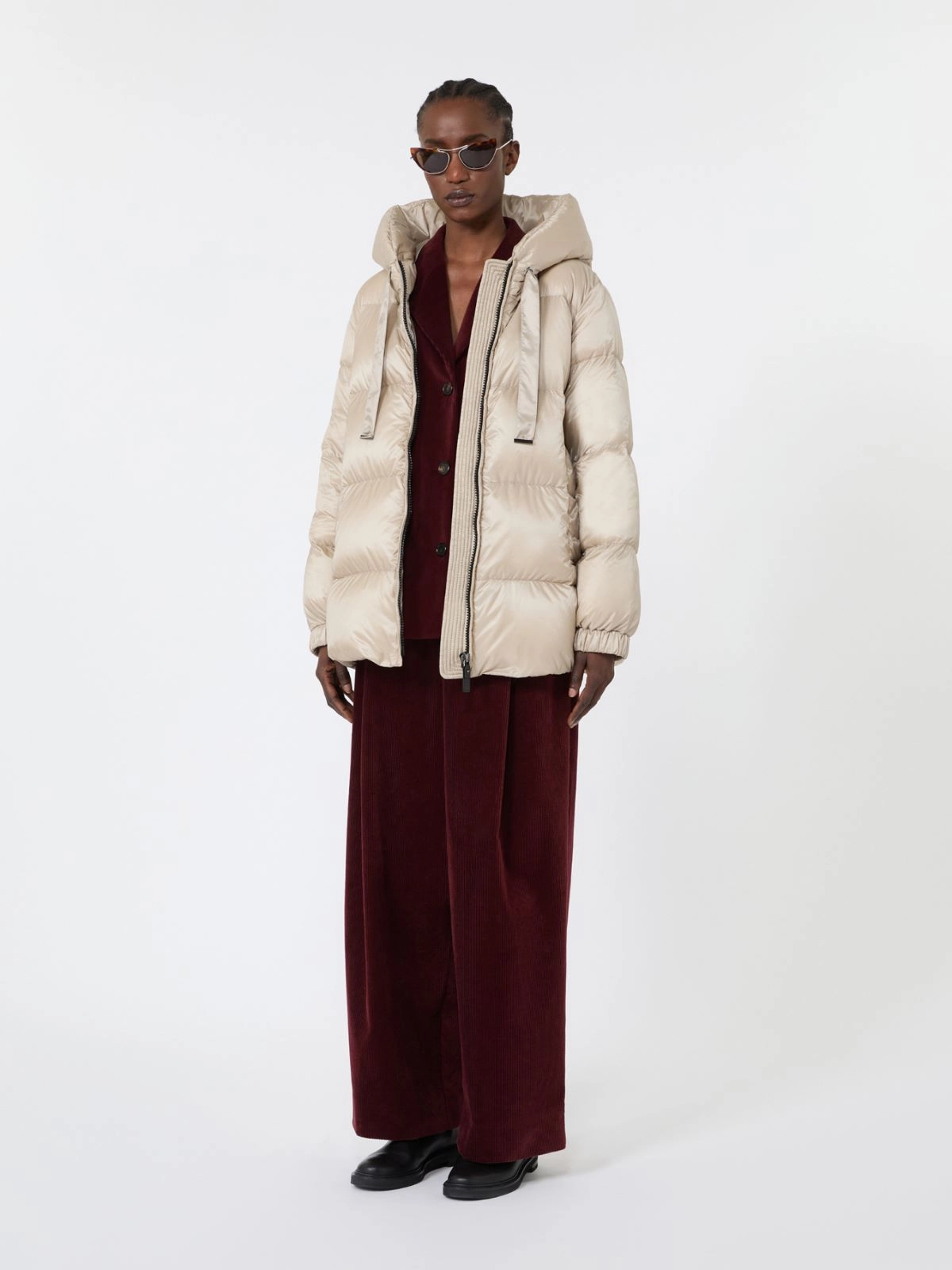 'S Max Mara The Cube piumino in tela antigoccia beige albino SEIA - immagine 3