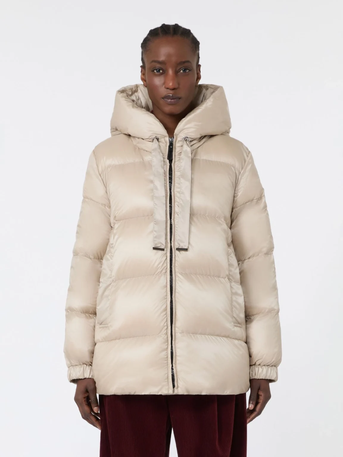 'S Max Mara The Cube piumino in tela antigoccia beige albino SEIA