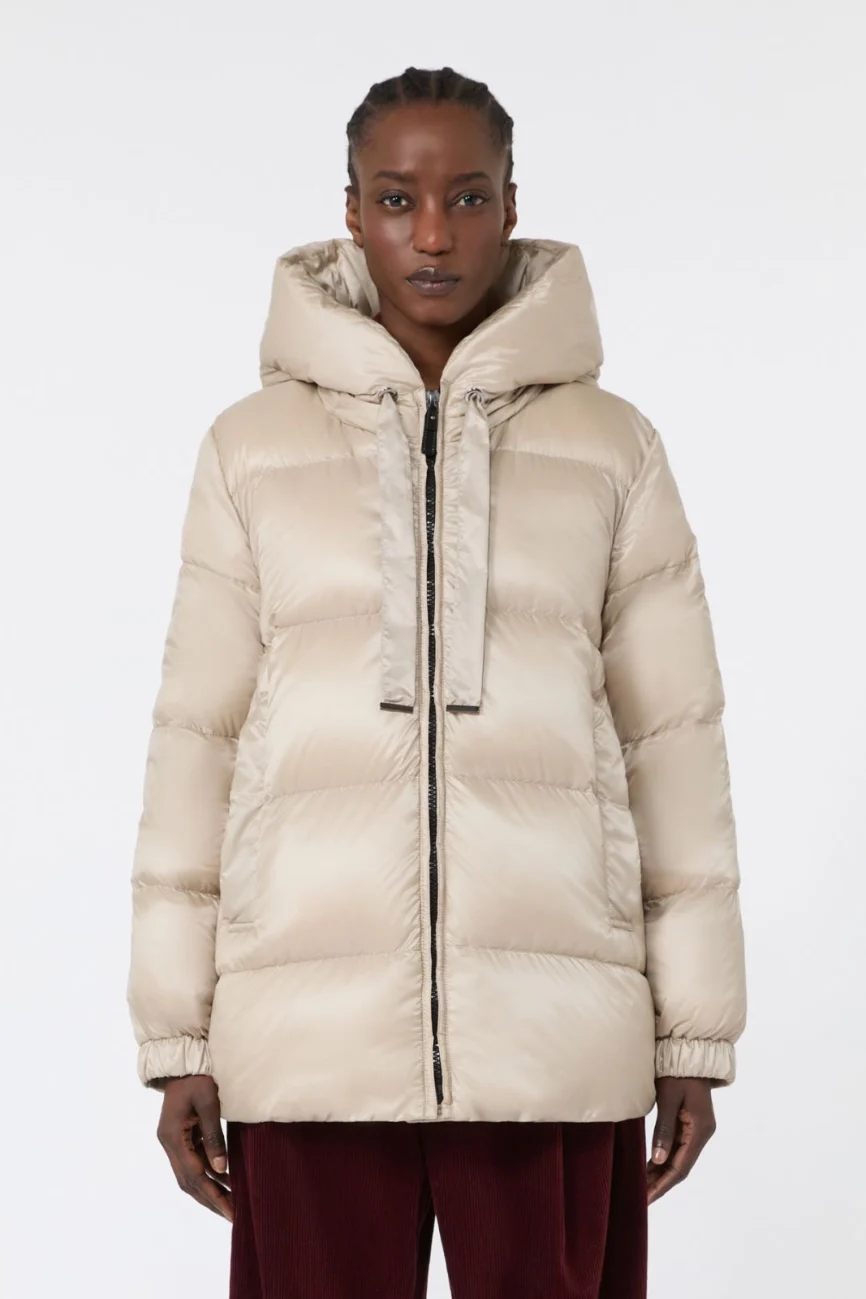 'S Max Mara The Cube piumino in tela antigoccia beige albino SEIA