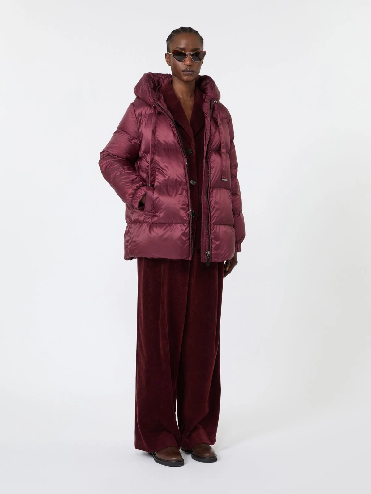 'S Max Mara The Cube piumino in tela antigoccia bordeaux SEIA - immagine 3