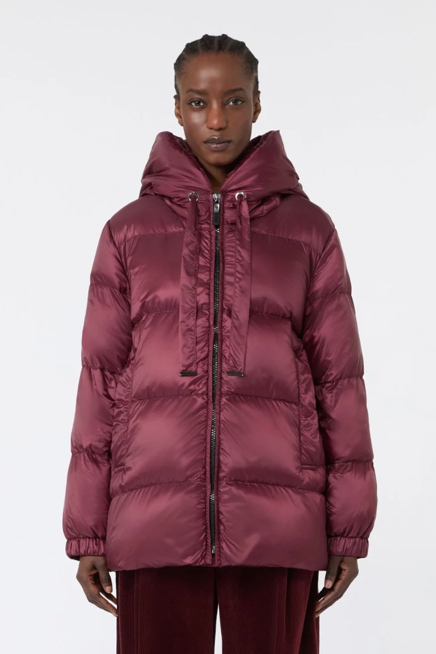 'S Max Mara The Cube piumino in tela antigoccia bordeaux SEIA